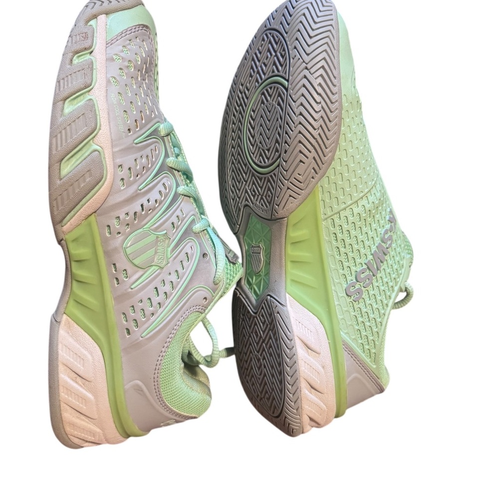 K-Swiss Women’s Court Shoes Green Grey Non Marking Indoor SZ 9 - Picture 5 of 16